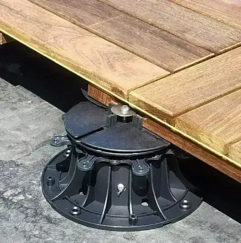 Wind Uplift Lock Down System for Ipe Wood Deck Tiles