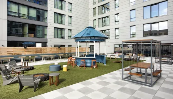 The Hub Apartments - University of Illinois Champaign, IL - Turf and Concrete Pavers