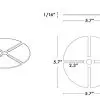 1/16" Rubber Shim for SkyJack Pedestals Dimension Drawing