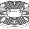 1/4" Stackable Rubber Pedestal SD-00 Angle View Drawing