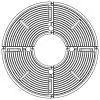 1/4" Stackable Rubber Pedestal SD-00 Top View Drawing
