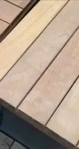 Ipe Deck TIles After One Coat of Oil