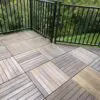 Ipe Wood Deck Tiles Showing Color Variation in Natural Wood After Two Coats of Ipe Oil