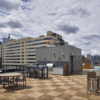 SkyWalk Ipe Wood Tile Roof Deck at LVL North Philadelphia Apartments - Philadelphia, PA by Skydeck USA