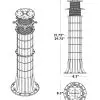 SkyJack SD-XL Pedestal + 2 Extenders Dimension Drawing