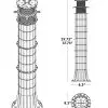 SkyJack SD-XL Pedestal + 3 Extenders Dimension Drawing