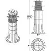 SkyJack SD-XL Pedestal + Extender Dimension Drawing