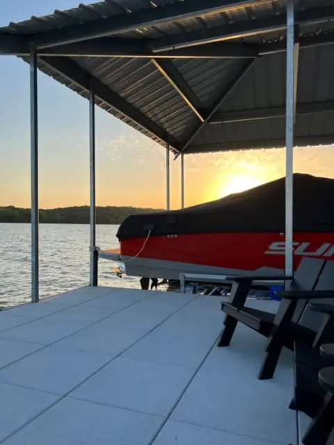 Concrete Pavers on Boat Dock by Skydeck USA