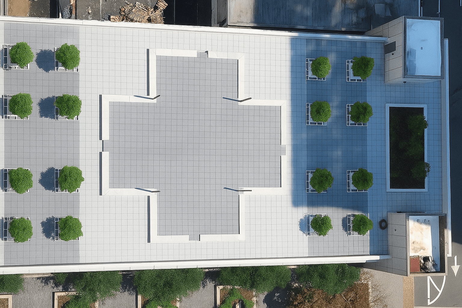 Roof Deck at Bank of America Tower - Little Rock, AR - Tier 2 SkyWalk Concrete Pavers