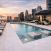 Marble Glacial White 2cm Porcelain Paver - StoneTech Series by Skydeck USA - scene