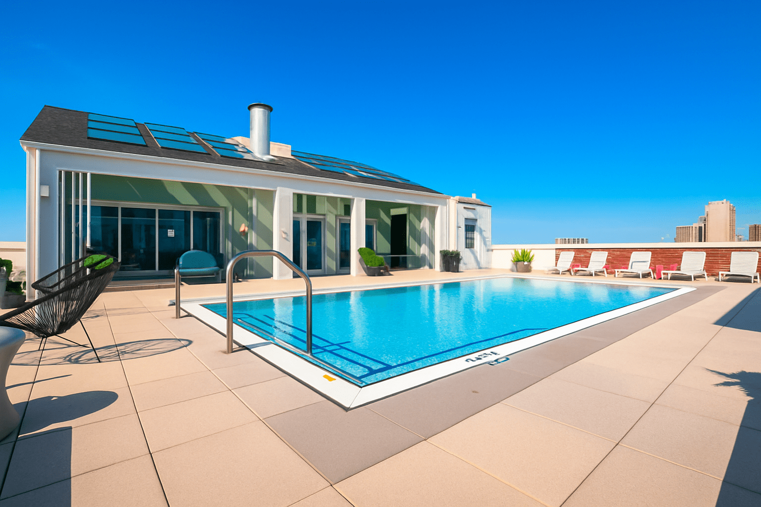 Roofdeck at 1325 N Wells - Chicago, IL - SD-90C Dark Gray and SD-83C Medium Gray Concrete Pavers