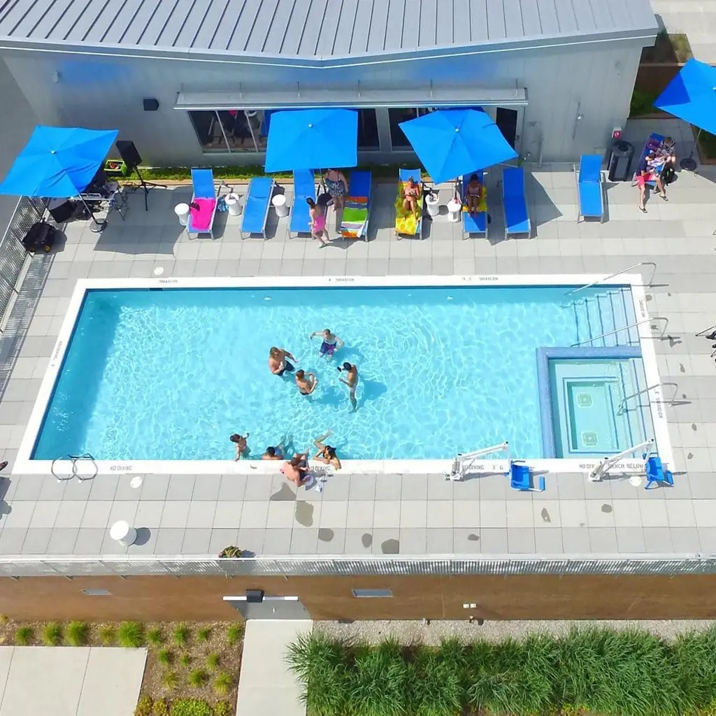 Rooftop Deck at Ducharme Place Apartments in Detroit, MI by Skydeck USA