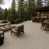 Monochrome Bone 2cm Porcelain Paver by Skydeck USA on a Colorado Mountain view Home