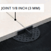 Porcelain Pavers on SD-TS Tile Spacer Showing 1/8" Joint Spacing