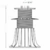 SkyJack SD-XL 6" - 13.75" Adjustable Pedestal for Roof Pavers and Tiles Dimension Drawing
