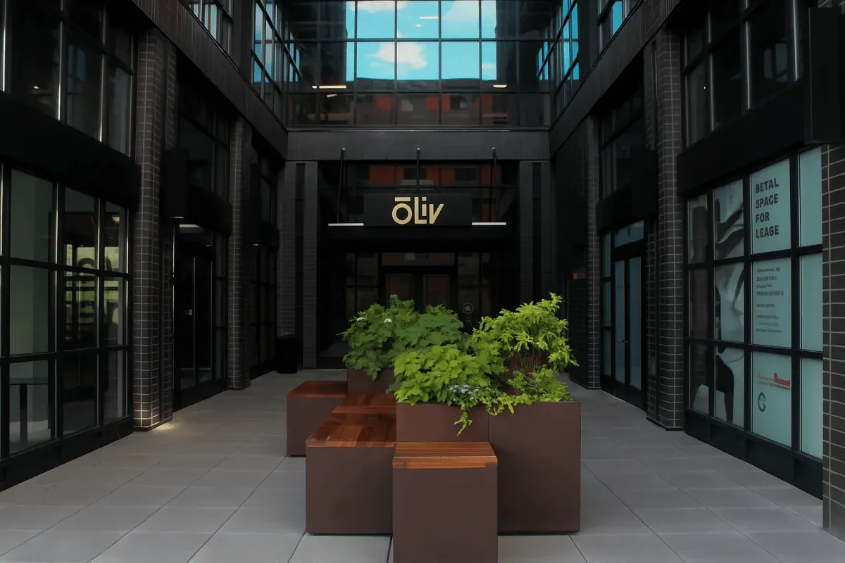 Oliv Hetzel at Penn State Entryway - State College, PA by Skydeck USA