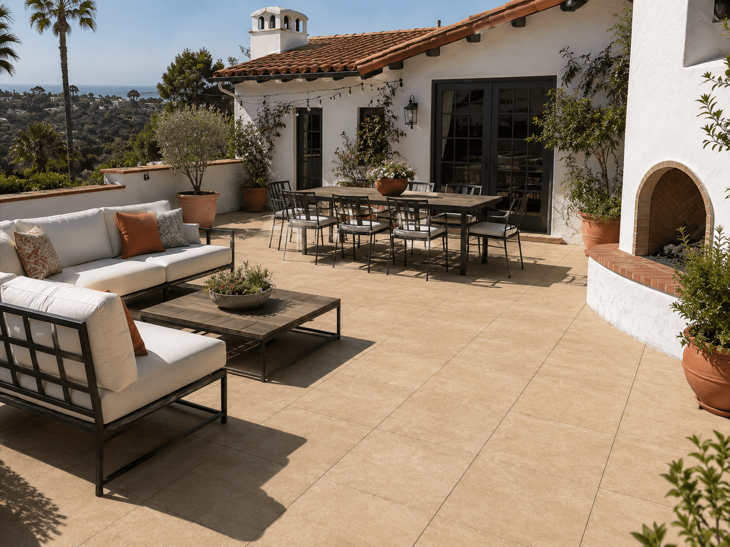 Tuscan Gold 2CM SkyWalk Porcelain Paver – StoneTech Series by skydeck usa