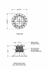 SkyJack Pedestal CAD drawing