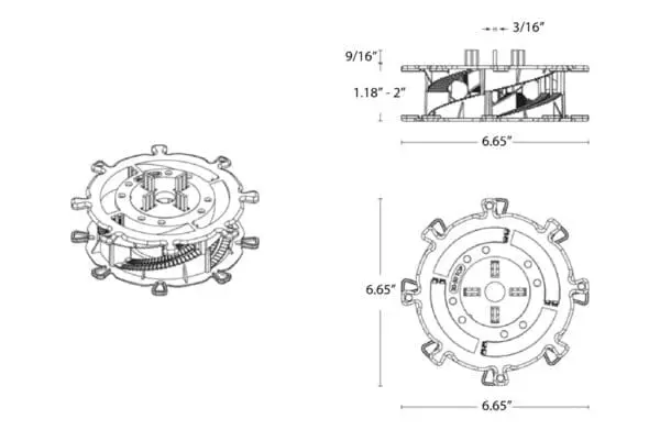 SD-S - 1.18" - 2" Adjustable Spiral Pedestal - Image 5