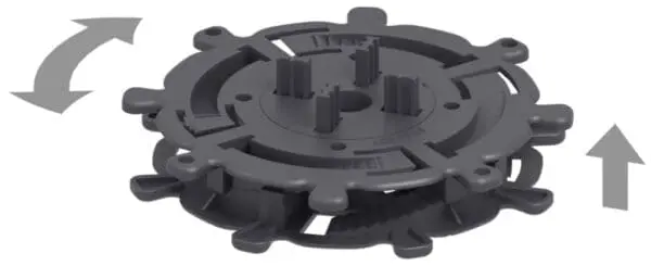 SD-S - 1.18" - 2" Adjustable Spiral Pedestal - Image 3