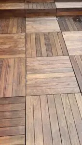 Ipe Deck TIles After Two Coats of Oil