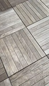 Ipe Deck TIles Aged One Year with Patina