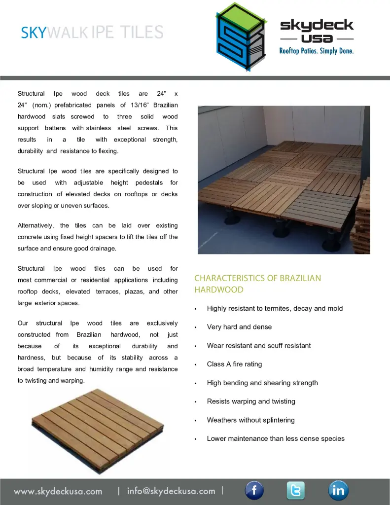thumbnail of Ipe Technical Data Cut Sheet