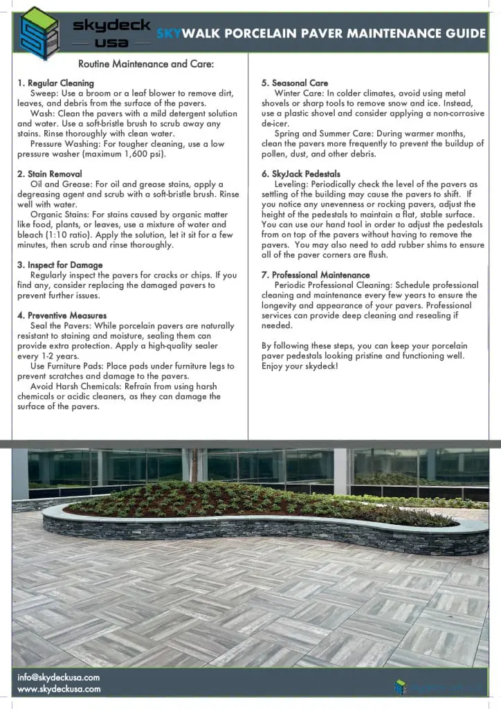 thumbnail of Porcelain Paver Maintenance Guide