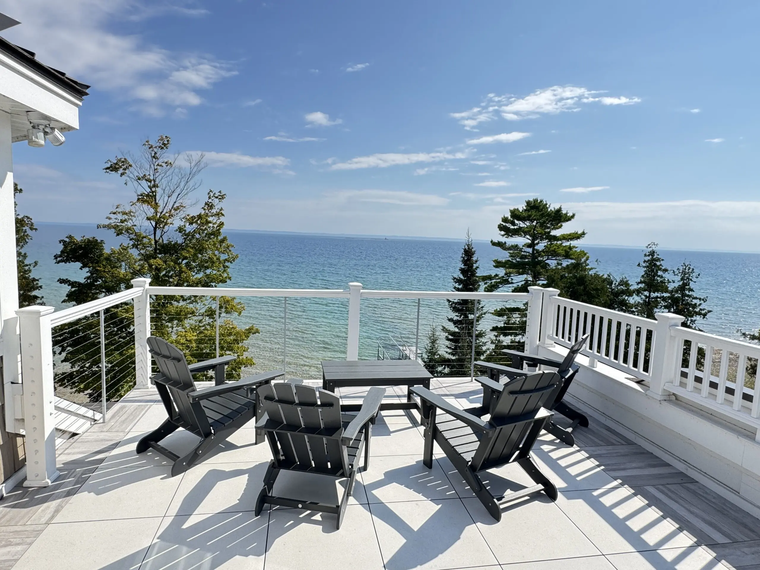 Terrazzo Cool White 2cm Porcelain Paver by Skydeck USA