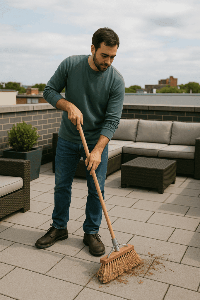 Cleaning Concrete Roof Pavers
