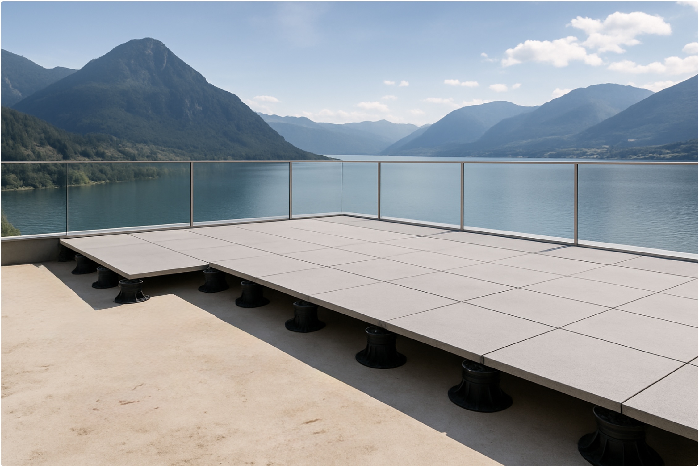 Adjustable Pedestals for Rooftop Patios